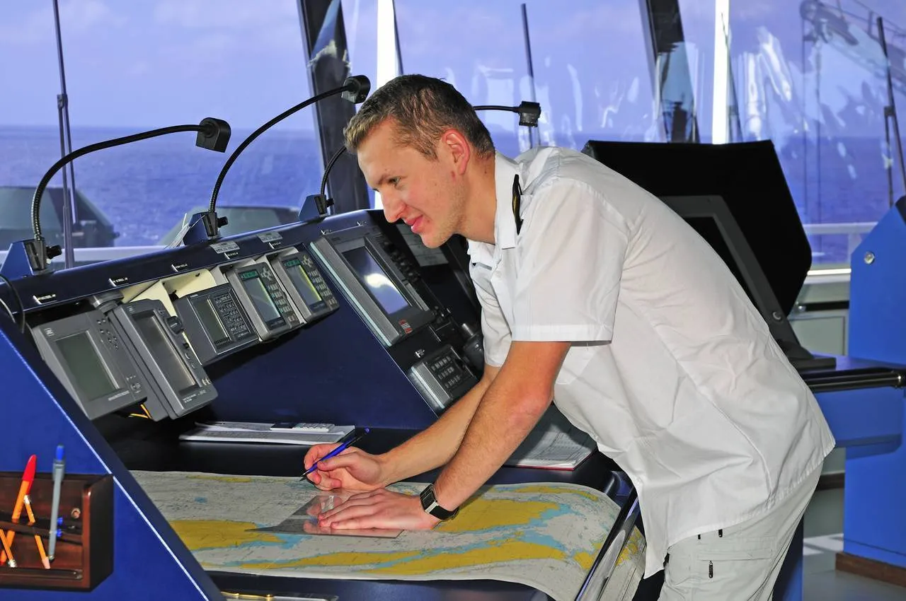 Navigációs munka a hídon